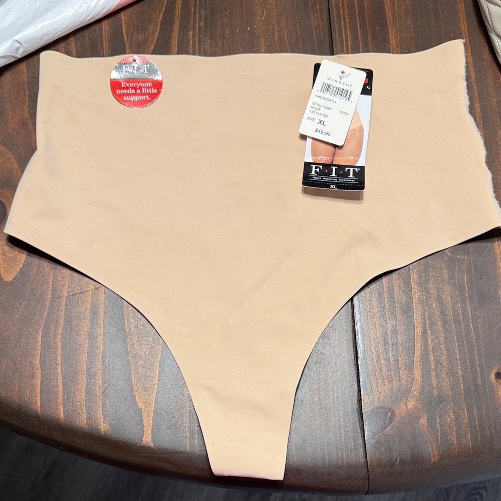 High-Waisted Thong Nude Shapewear Briefs